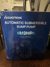 Aquastrong Sump Pump 1/2 HP Submersible Water Pump Thermoplastic Portable Pump