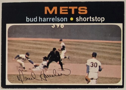 1971 TOPPS #355 Bud Harrelson with Nolan Ryan Mets Vintage Baseball Card  MLB