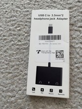 USB C to 3.5 mm 2 Headphone Jack Adapter