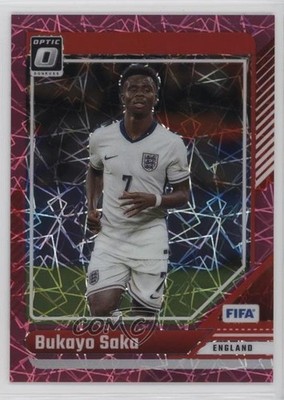 2024-25 Panini Donruss FIFA Optic Pink Velocity Prizm 20/99 Bukayo Saka #54 0z8s
