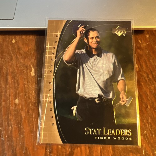 Tiger Woods 2001 Upper Deck Stat Leaders Rookie RC #SL11 PGA Tour casi nuevo-como nuevo - Imagen 3 de 6