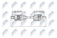 NTY NPW-ME-035 Antriebswelle Vorne Links FüR MERCEDES-BENZ
