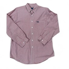 Vintage Chaps Ralph Lauren red gingham button up shirt dress shirt size L 