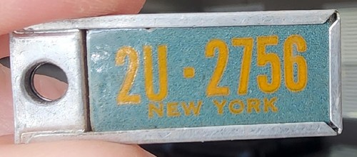 KONVOLUT 3 BEHINDERTE AMERIKANISCHE VETERANEN VINTAGE NY. KENNZEICHEN SCHLÜSSELANHÄNGER ETIKETTEN - Bild 4 von 7