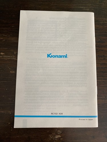 MSX - KONAMI RC 702 - Monkey Academy - ORIGINAL MANUAL ONLY!! - Photo 2/2