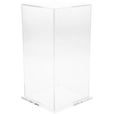 Plymor Clear Acrylic Display Case with Clear Base, 6" x 6" x 12"