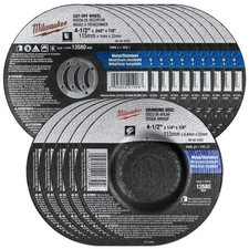 Milwaukee 15-Piece 4.5" Grinding & Cut-Off Wheel Set for Metal & Stainless