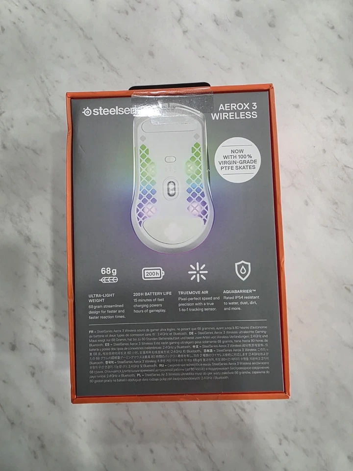 SteelSeries Aerox 3 Wireless Optical Gaming Mouse - Snow (2022 Edition) - Image 4 of 4