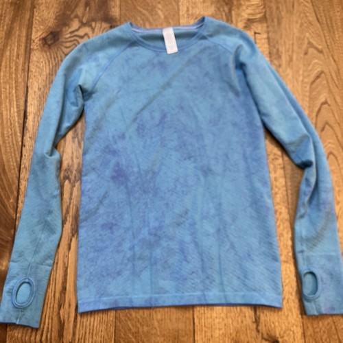 Ivivva by Lululemon Girls' Swiftly Tech Long Sleeve Active Shirt Blue, Size 12 - Picture 3 of 6