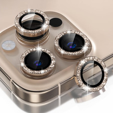 Compatible for Iphone 16 Pro/Iphone 16 Pro Max Camera Lens Protector Bling, 9H T