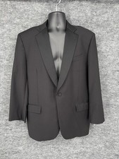 Brooks Brothers Tuxedo Suit Jacket Mens 44R Black Wool Satin Shawl 1818 USA