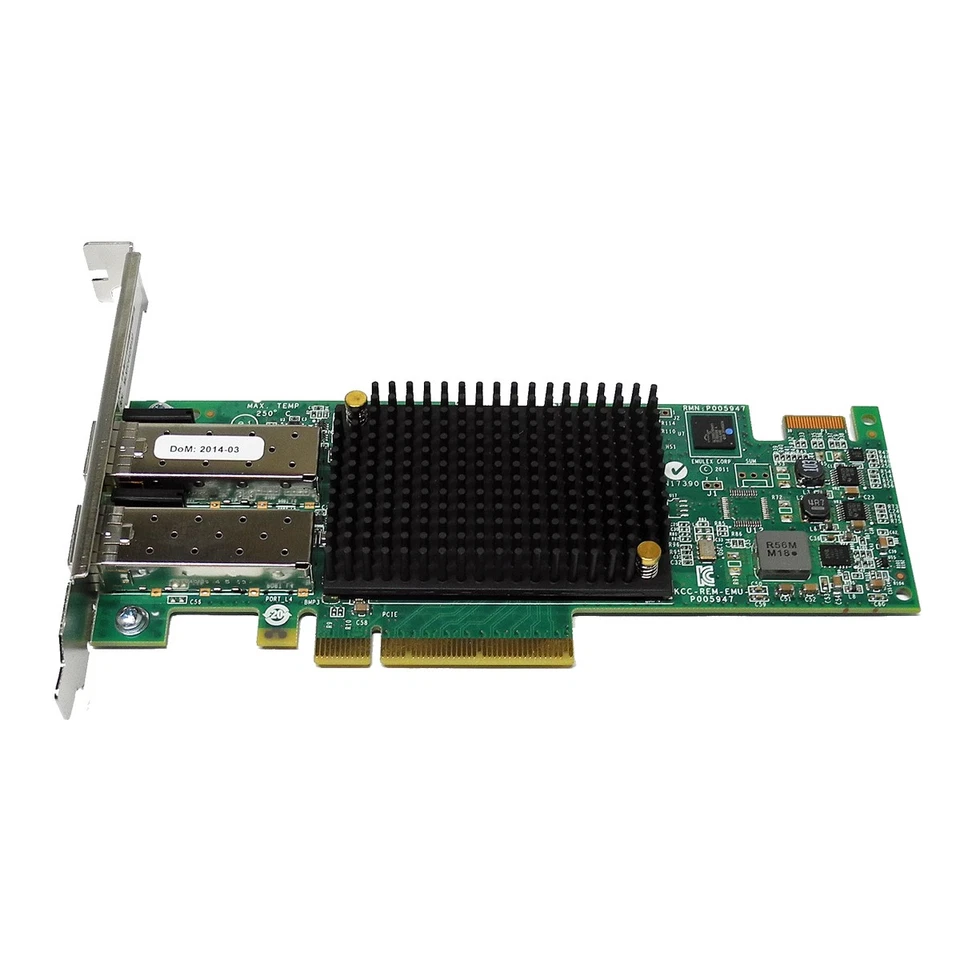 Fujitsu Emulex LPE16002 A3C40181215 Dual-Port 10Gb/s PCIe x8 Host Bus Adapter FP - Bild 2 von 3