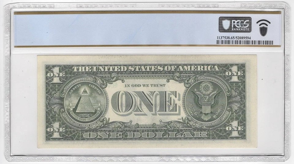 1981 $1 Fancy Serial 47777777 Gem 65 PPQ - Image 2 of 2