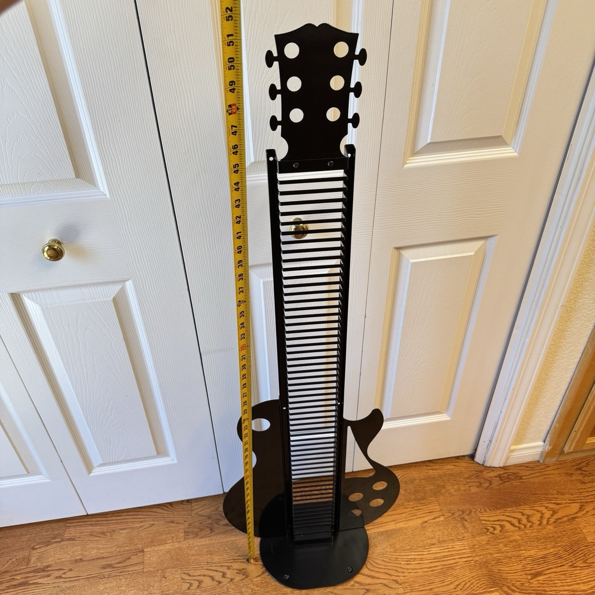 Vintage Atlantic Les Paul Guitar Shaped Music CD Holder Tower Rack