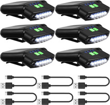 LED Clip on Cap Lights USB Rechargeable Cap Flashlight Clip Waterproof Ultra Bri