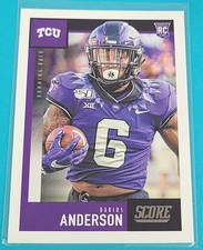 2020 Score RC #378 Darius Anderson TCU Horned Frogs FOOTBALL Card T6