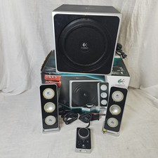 Logitech Z4 2.1 Speaker System w/ 2 Satellites Subwoofer  Control Pod - TESTED