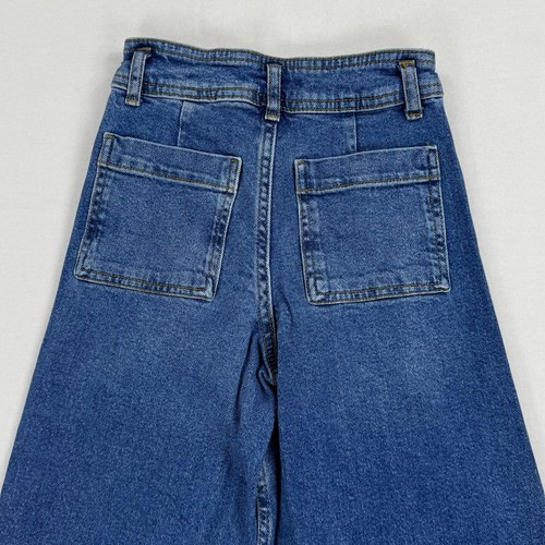 Zara Kids Gir's Wide Leg Jean Size 9 Blue - Picture 6 of 12