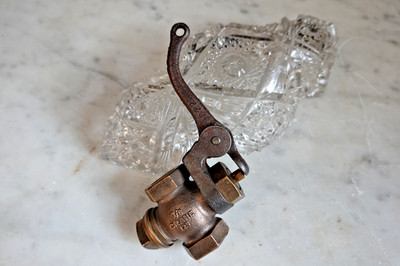 Antique ''3/8 CRANE 125''  BRASS WHISTLE VALVE  Marine Train Hit-Miss-Engine