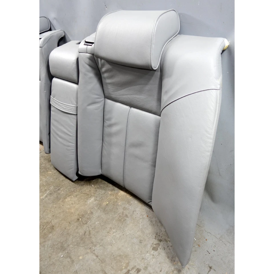 BMW E38 1996-2001 serie 7 contorno respaldo asiento trasero sin cuero gris térmico OEM Foto 4 de 4