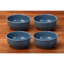 Threshold Westfield Blue Stoneware Cereal Soup Bowls Set of 4 NEW 6"