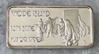 Vintage 1 Troy Oz .999 Silver Bullion RHODE ISLAND 13th State BAR Hamilton Mint