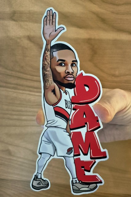 New Damian Lillard Art Magnet Portland Trailblazers refrigerator jersey Dame