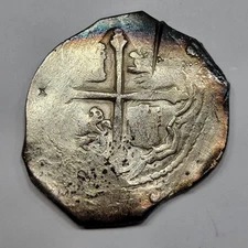 1634-1644 Cob 8 Reales Mexico Assayer P Strong Strike Test Cut See Pics *M72