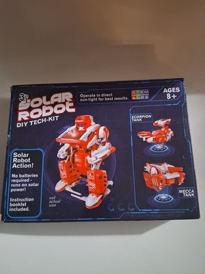 3 in 1 Solar Robot DIY Tech Kit Ages 8+ STEM Runs on Solar No Batteries
