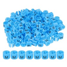 120 Pcs Clothes Hanger Markers, m Size Tag Fit 3mm Rod, Blue