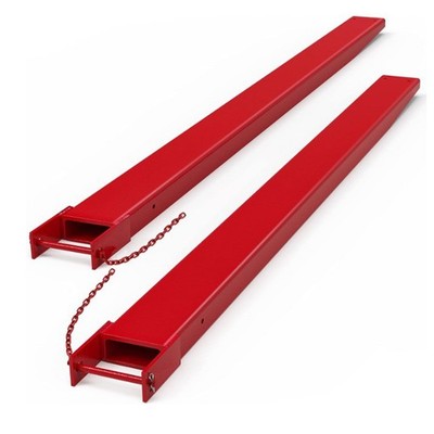 Forklift Fork Extensions 72in Pair Steel for 5 to 5.5in Forks 5500 lb Capacity