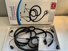 Super Diamond Deluxe Teaching Stethoscope Dual Head High Acoustic SensitivityUSA