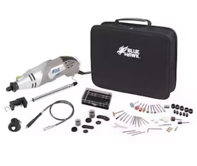 Blue Hawk Rotary Set 130pc 1.4 AMP New