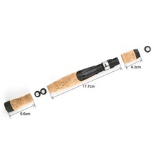 Set Ricambio Manico Sughero Canna da Pesca con Istruzioni di Installazione