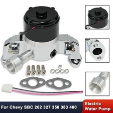 For Chevy Small Block 262 327 350 383 400 High Flow Electric Water Pump Chrome