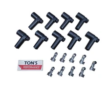 MSD Ignition HEI Distributor Terminals Set of 9 Right angle 90 degree black boot