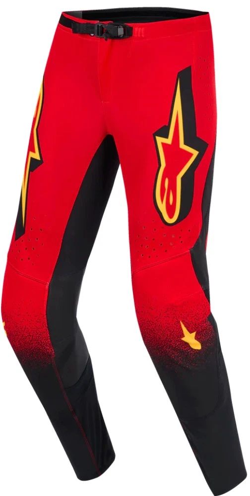 Pantalones Todoterreno Alpinestars Fluid Chaser – Negro/amarillo MX, Tallas 28, 30 Y 40, Con Cinturón Ajustable