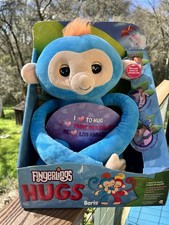 WowWee Fingerlings HUGS Boris Interactive Plush Toy Blue for Kids Ages 4-7 8-11