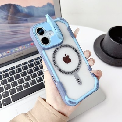 Mag Safe Case Shockproof Camera Stand For iPhone 17 Pro 17 Air 16e 15 Plus