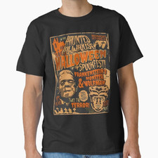 Horror Movie Monster Mummy Dracula Werewolf Frankenstein T-Shirt