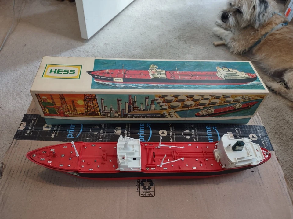 1966 Hess Voyager игрушка на батарейках лодка с оригинальной коробкой инструкции - Изображение 2 из 4