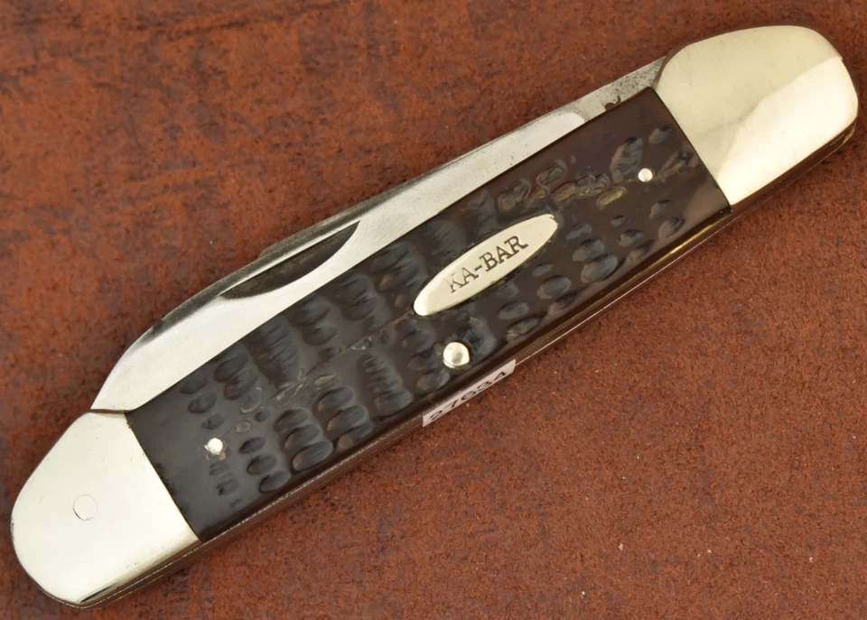 CUCHILLO CAÑONERO JUMBO HUESO VERDE KABAR OLEAN NY HECHO EN EE. UU. UNION CUT CO (27634) Foto 2 de 4