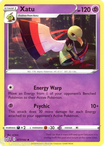 Xatu 77/192 Uncommon Mint Pokemon Card