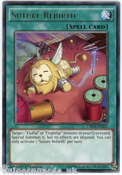 CROS-EN055 Suture Rebirth Rare 1st Edition Mint YuGiOh Card