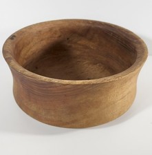 Antique Turned Wooden Bowl Primitive 10" by 4" Rustic Country Look