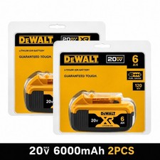 DEWALT 20V MAX XR 6.0Ah Lithium Ion Battery 2 Pack 6000mAh