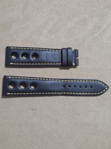 Chopard Authentic Genuine Black Leather Bands Racing straps 20mm sport 115/80mm - Picture 8 of 9
