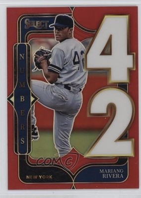 2025 Panini Select Numbers Red Prizm 42/99 Mariano Rivera #16 HOF 1s9z