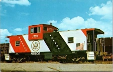 Frisco 1776 Patriotic Caboose Postcard Tulsa Oklahoma US Bicentennial