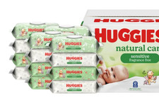 Huggies Natural Care Sensitive Baby Wipes, Unscented, 3 Pack, 192 Total Ct